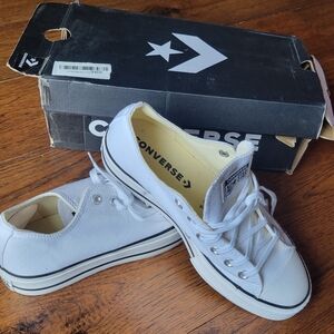 Platform White Converse Womens Size 8.5